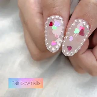 ネイル Rainbow nailsくろちゃんのネイルデザイン