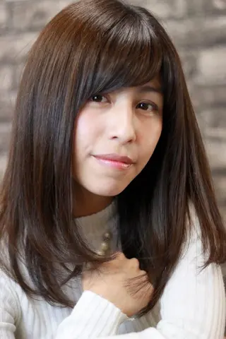 セミロング カラー 柴田 陽平のヘアスタイル