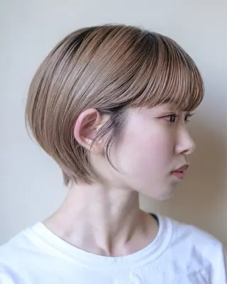 ショート カラー 間瀬玲央 ルプラボウ メンズ／ショートのヘアスタイル