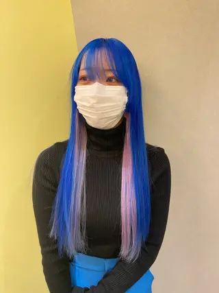 ロング カラー Moana Lua所属・ブリーチカラー‎🩵 YUANのヘアスタイル