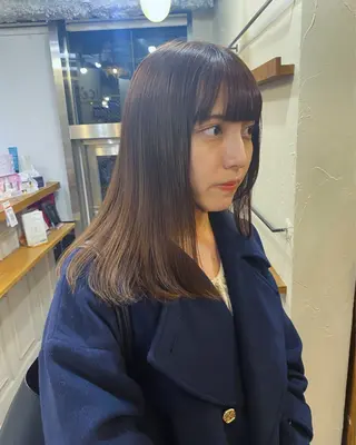 ミディアム 透明感color🩵 MAYUKAのヘアスタイル