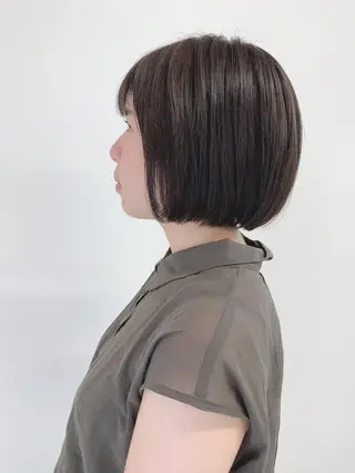 ショート カラー 色白に見える暗髪 梅田・増田のヘアスタイル