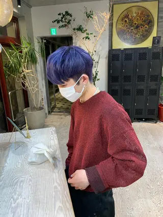 ショート カラー メンズ laff 新宿所属・ボブ/ケアパーマ/ レイヤー/縮毛矯正のヘアスタイル