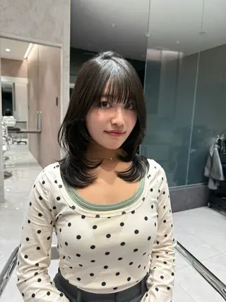 ミディアム 轟 千夏のヘアスタイル