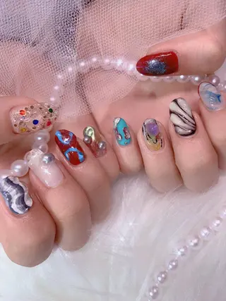 ネイル シェアサロンLei.g(レイジー)所属・3Dアートネイル💗 都築レナのネイルデザイン