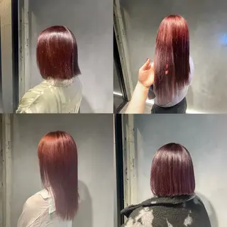 カラー 暖色/ハイトーン/ カラー/HBLのヘアスタイル