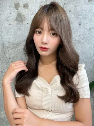 セミロング カラー 韓国ヘア🤍顔周り/ 髪質改善✨/林遼一郎のヘアスタイル