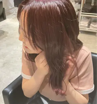 カラー ミルクティーベージュ ブリーチ🖤サヤカのヘアスタイル