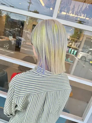 ミディアム カラー ハイトーン/名古屋 Hinakiのヘアスタイル