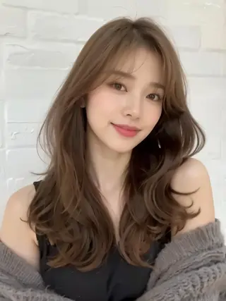 セミロング 髪質改善🇰🇷 レイヤーカット/梅田のヘアスタイル