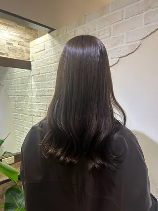 ロング カラー 赤星 さえのヘアスタイル