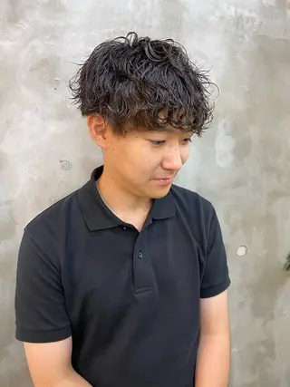 パーマ メンズ 志賀 あずみのヘアスタイル