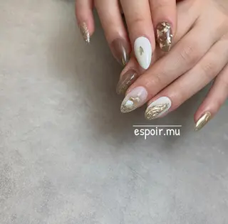 ロング ネイル espoir. muのネイルデザイン