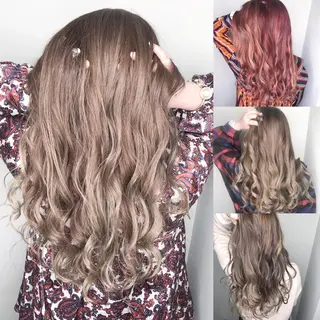 ロング カラー パーマ ヘアアレンジ メンズ キッズ ネイル マツエク・マツパ 新宿駅近♡友達とOK 🦋W -ワット -のヘアスタイル