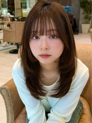 セミロング 🌼アユム/レイヤー ハッシュカット🌼のヘアスタイル