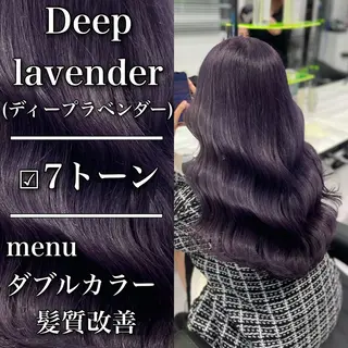 セミロング カラー ヘアアレンジ レイヤー×透明感カラ ーHAYATOのヘアスタイル