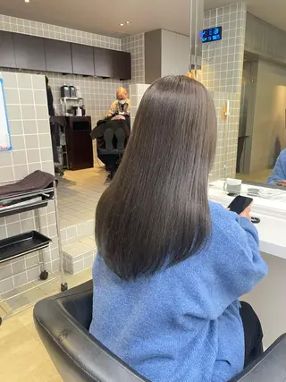 ミディアム カラー パーマ ヘアアレンジ メンズ キッズ ネイル マツエク・マツパ アイブロウ 🦋透明感グレージュ /韓国レイヤー🦋のヘアスタイル