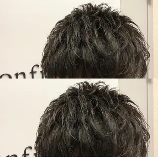 ショート パーマ メンズ 飯塚 想のヘアスタイル