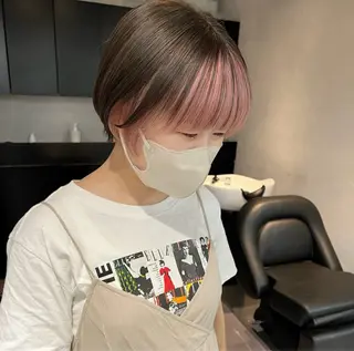 ショート カラー カラー特化/ブリーチ 梅田中崎町/あかりのヘアスタイル