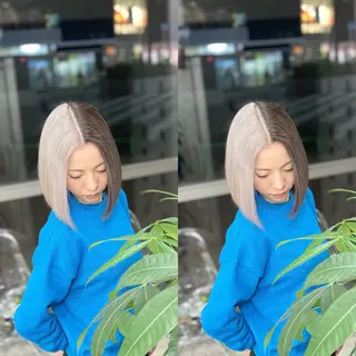 ミディアム Y Uのヘアスタイル