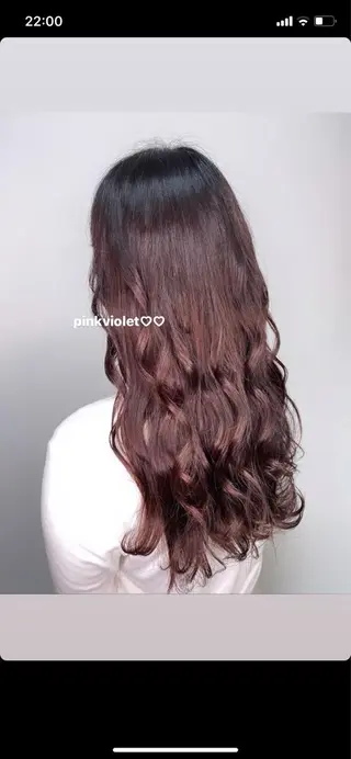 ロング カラー ヘアアレンジ HAIRSALONLOOP所属・川上 麻梨阿のヘアスタイル