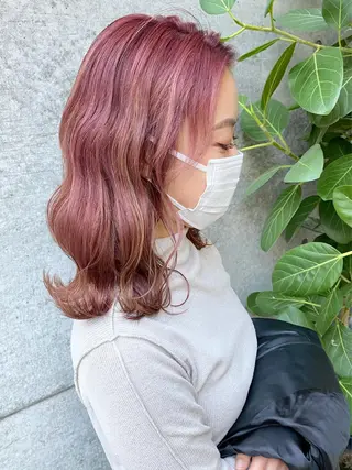 セミロング カラー clomus所属・YUKA艶髪 🌸寛ぎ部屋のヘアスタイル