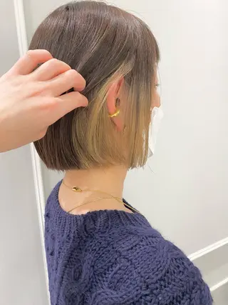 ミディアム 似合わせ艶髪カラー ❤️ハダユミのヘアスタイル