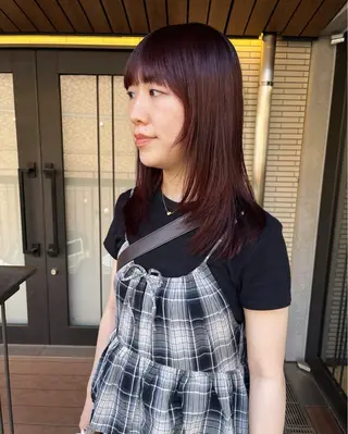 ミディアム カラー 暖色/パーマ 🌼クニトウメイのヘアスタイル