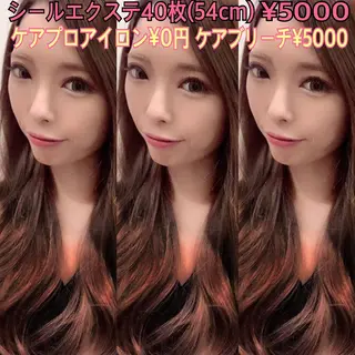 ロング カラー ヘアアレンジ LuciA/エクステ カラーのヘアスタイル