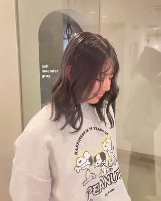 ミディアム 南場 智美のヘアスタイル