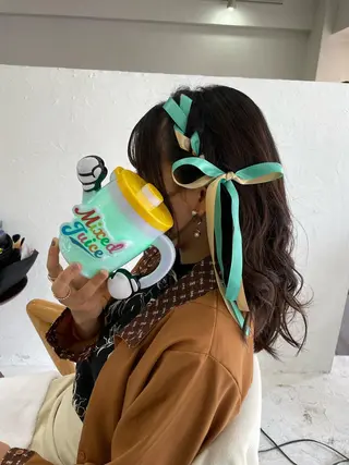 ミディアム ヘアアレンジ HempBeauty 浅野アサミのヘアスタイル