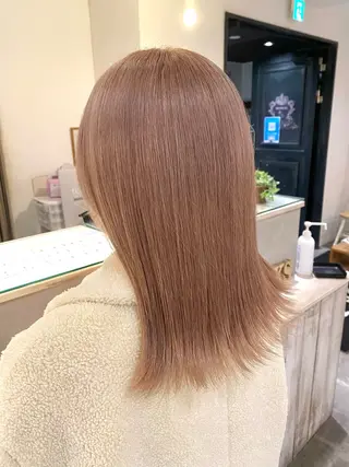 ミディアム ミルクティーベージュ 山本勝志のヘアスタイル