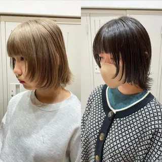 セミロング カラー 🐺ウルフ/レイヤー カット/高嶋湧大のヘアスタイル