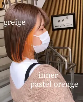 ミディアム カラー Selenehair 三条本店のヘアスタイル