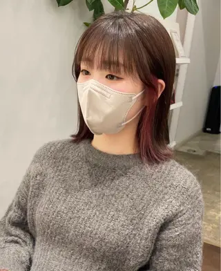 ミディアム LINE.ai所属・mei／周南 ／ぷつっと／レイヤーのヘアスタイル