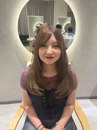 ロング 韓国レイヤー/顔周り /ブリーチことこのヘアスタイル