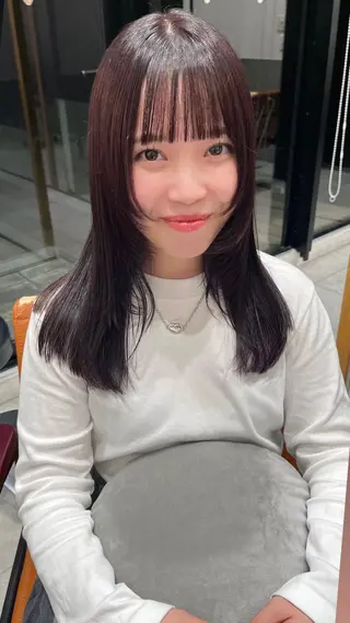 セミロング カラー classic 新横浜所属・大人girly🛋️ 🤍yukakoのヘアスタイル