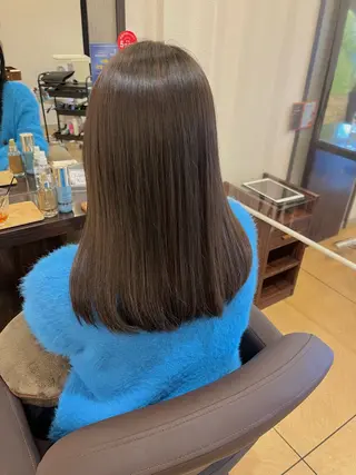 ミディアム カラー パーマ ヘアアレンジ ちひろ /似合わせカラーのヘアスタイル