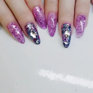 ロング ネイル クロキ 。のネイルデザイン