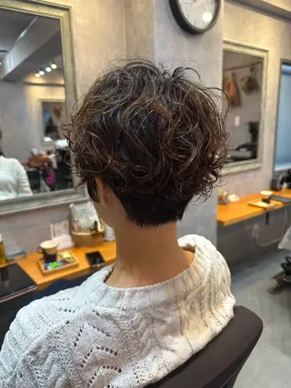 ショート パーマ trym/ 木原裕希のヘアスタイル