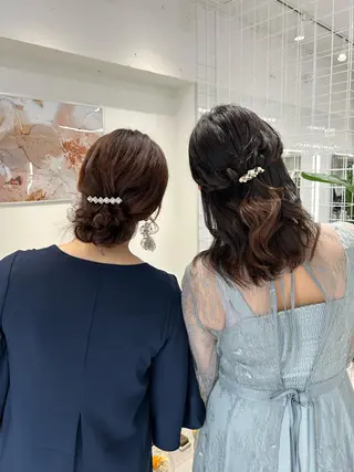 ロング カラー ヘアアレンジ 卒業式ヘアセット🎀 ヘアアレンジのヘアスタイル