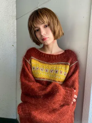 ショート カラー yiye 青山所属・無料カットモデル募集 🌱ひょうがのヘアスタイル