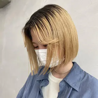 ミディアム カラー yuna/ボブカット /ハイトーンカラーのヘアスタイル