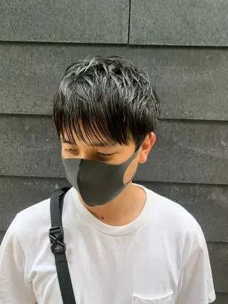 メンズ アイブロウ 顔周りカット/アレン ジ/カラー小野寺紗良のヘアスタイル