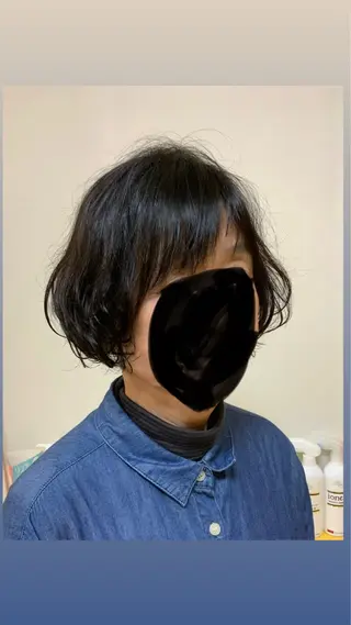 ミディアム カラー パーマ 横田 尚登のヘアスタイル