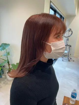 ミディアム カラー ボブ/インナーカラー /眉毛/Miyuのヘアスタイル