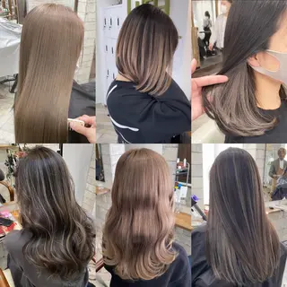 セミロング カラー パーマ ヘアアレンジ メンズ キッズ ネイル マツエク・マツパ ハイライト、レイヤー カット/西梅田/中西のヘアスタイル