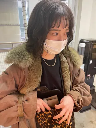 ミディアム パーマ クロエ新宿所属・❏アンニュイパーマ 川原畑 拓也❏のヘアスタイル