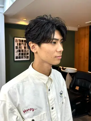 パーマ メンズ シャドウパーマ/ 波巻パーマYu-Kiのヘアスタイル