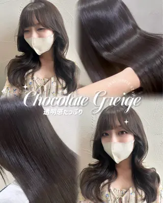 セミロング カラー 中嶋心渚⌇透明感 カラー️🩵🎀‪のヘアスタイル